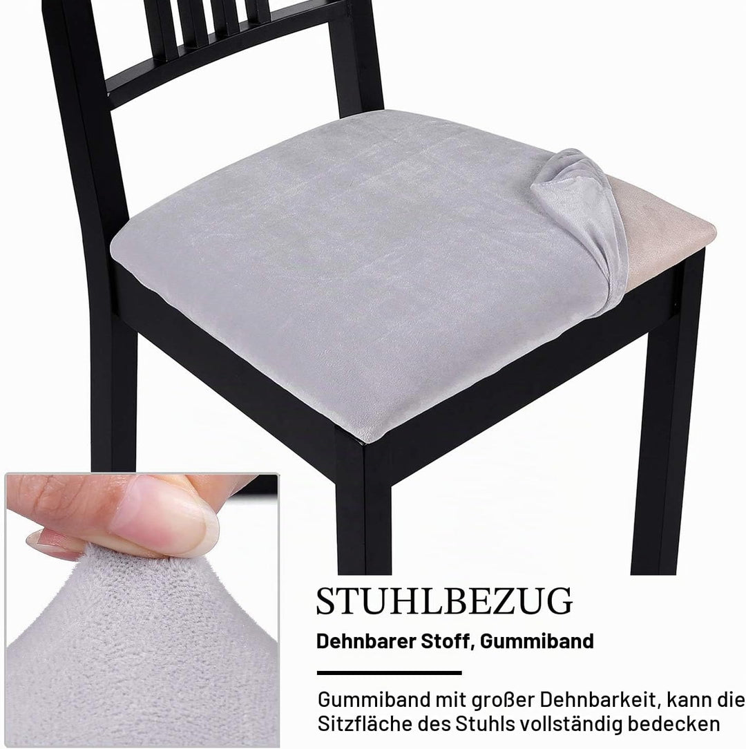 Homaxy Stuhlbezug Sitzfläche Samt Weich Sitzbezug Stuhl Stretch-sitzbezüge für Esszimmerstühle Abwas