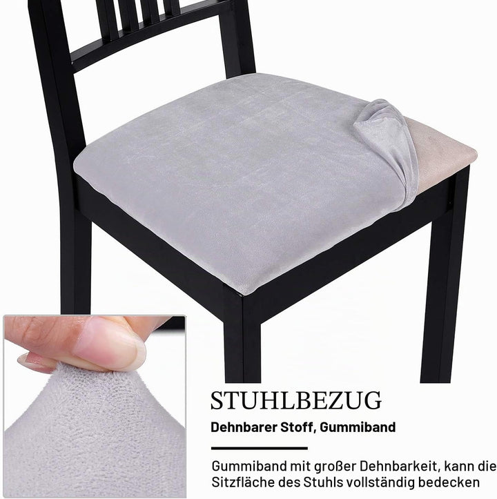 Homaxy Stuhlbezug Sitzfläche Samt Weich Sitzbezug Stuhl Stretch-sitzbezüge für Esszimmerstühle Abwas