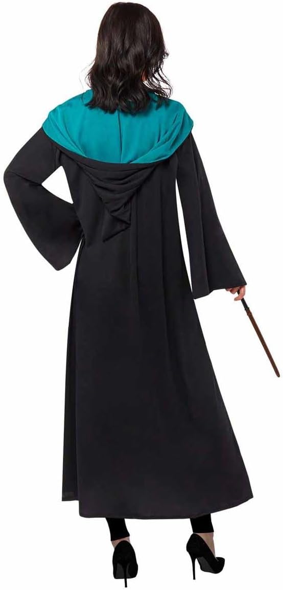 Amscan - Erwachsenenkostüm Slytherin Quidditch Robe aus Harry Potter, Gewand und Zauberstab, Magier,