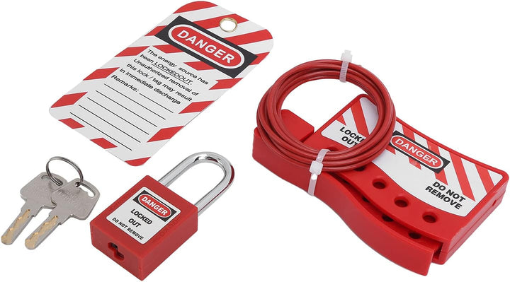 Lockout Tagout Lock Kit Elektrisches Lockout/TAGOUT KIT Lockout Lock Set mit Vorhängeschloss Warnsch
