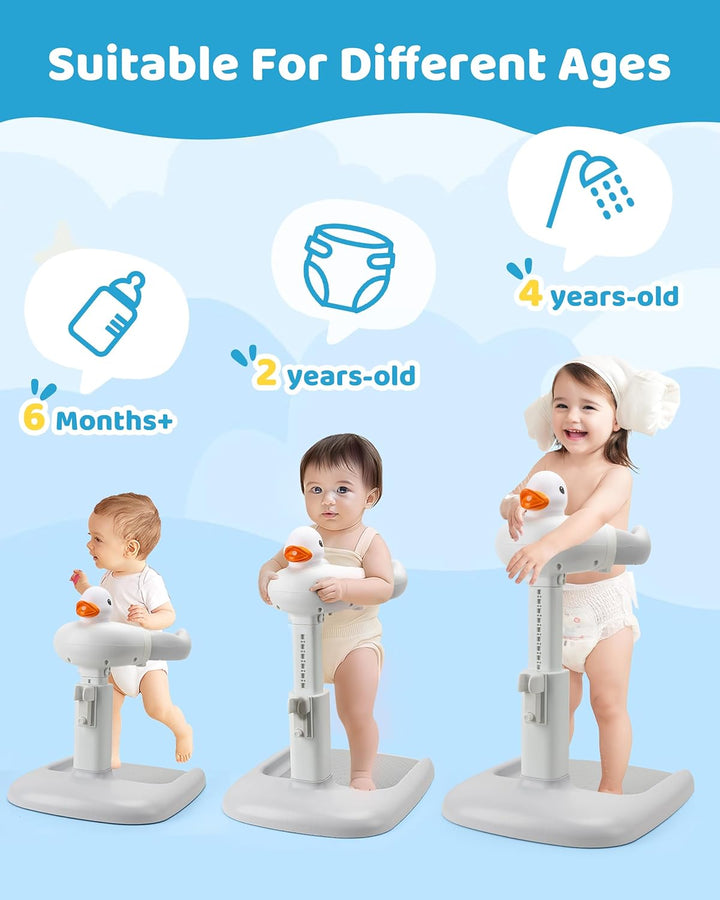 Höhenverstellbar Baby Badewanne Gestell mit Sitz: Stand Dusche with Seat für ab 6 Monate Kinder - An