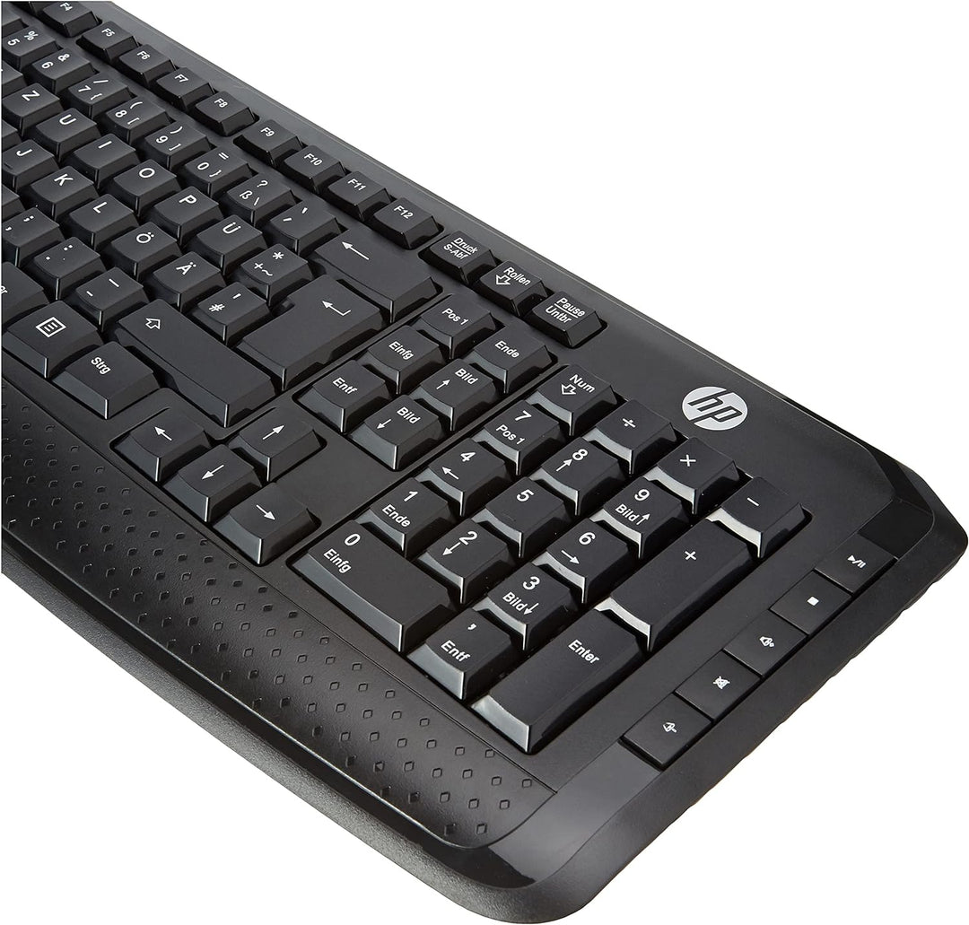 HP 300 Bundle (3ML04AA) kabellose Tastatur und Maus (QWERTZ, 1.600 dpi, USB Dongle, 3 Tasten, Scroll