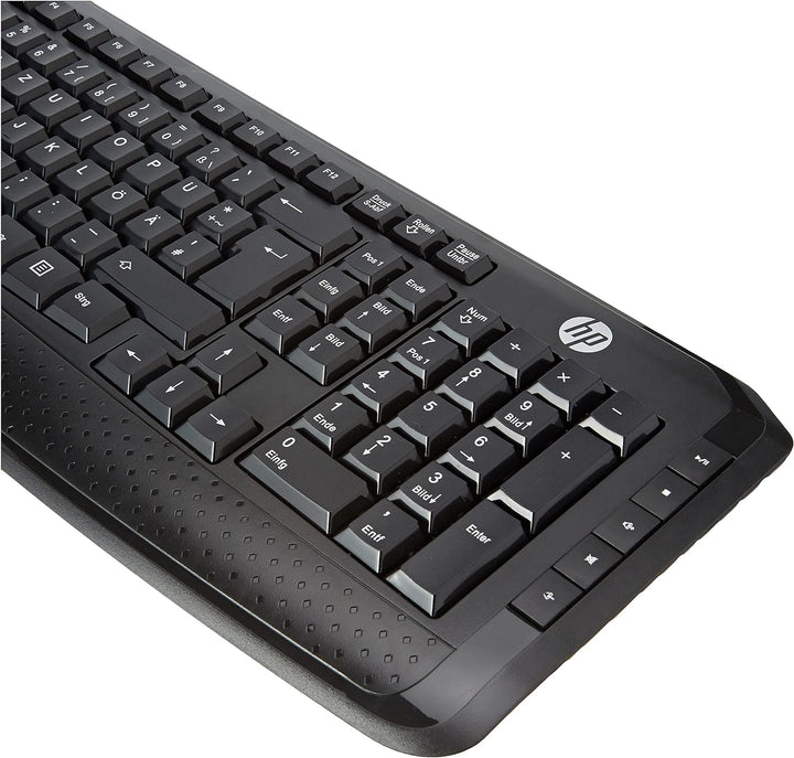 HP 300 Bundle (3ML04AA) kabellose Tastatur und Maus (QWERTZ, 1.600 dpi, USB Dongle, 3 Tasten, Scroll