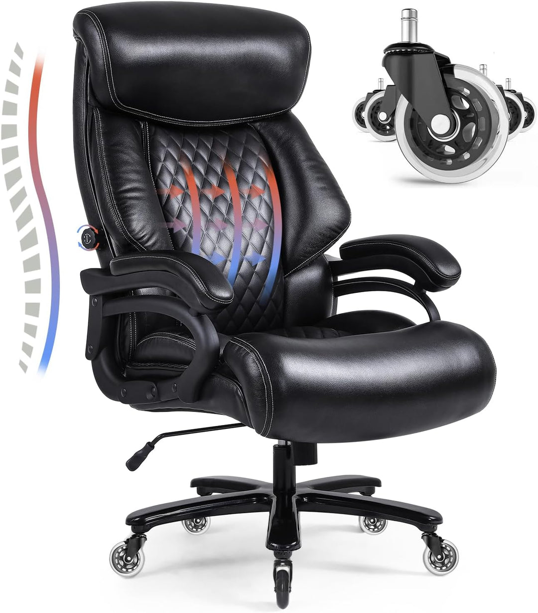 Bosmiller Bürostuhl Chefsessel 200kg Belastbarkeit Bürostuhl 200kg Ergonomischer Schreibtischstuhl D