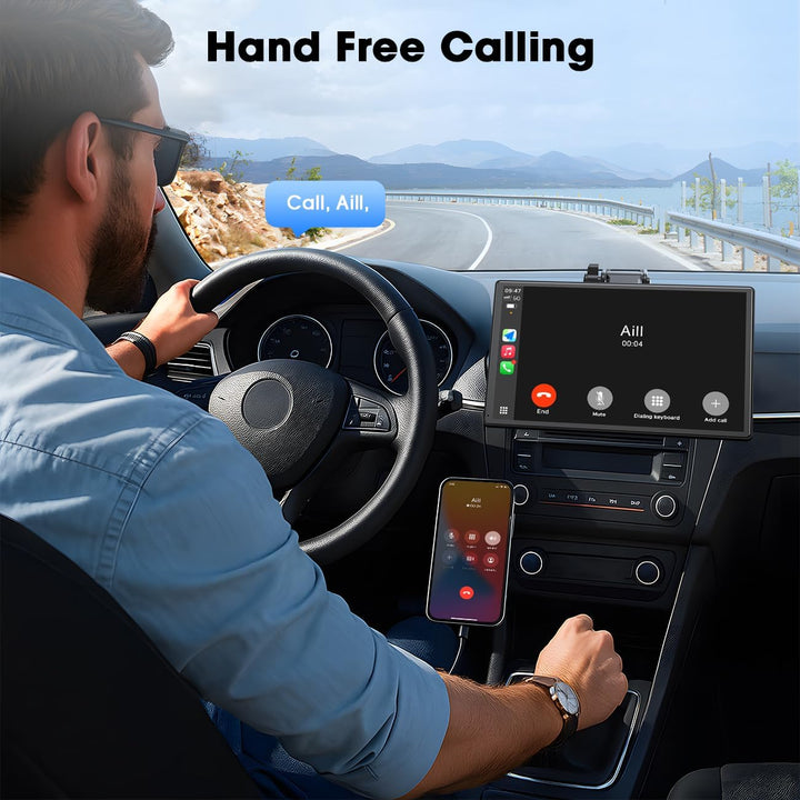 LAMTTO Wireless Carplay Display Für A-ppIe CarPlay und Android Auto 9 Zoll Touchscreen Display Bilds