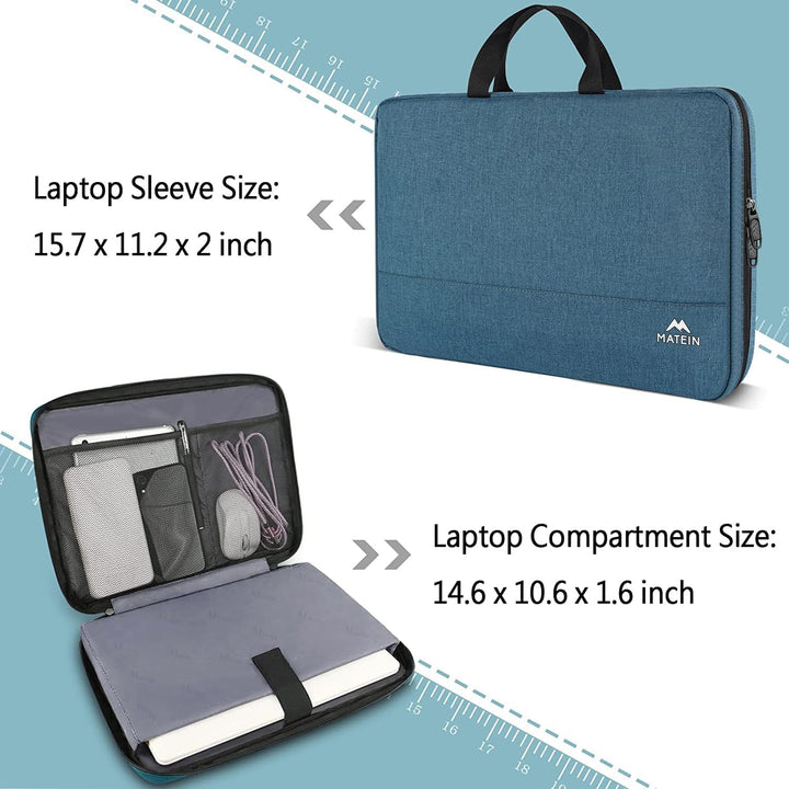 MATEIN Laptop Tasche 15,6 Zoll, Laptop-Hülle 15 mit Griff,Schlanke und Leichte Laptoptasche für Reis