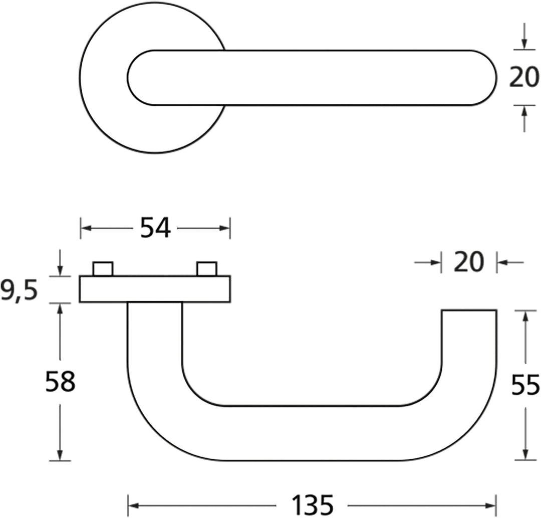 HDmirrorR Türgriffe von Beschläge Hamburg: Türbeschlag Scoop SBL 1104 - Türklinken mit Buntbart Rose