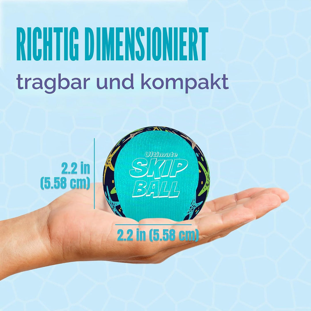 Activ Life Skip Ball Seesternblau – Wasserhüpfball 2er-Set für Kinder & Erwachsene – Outdoor Strands