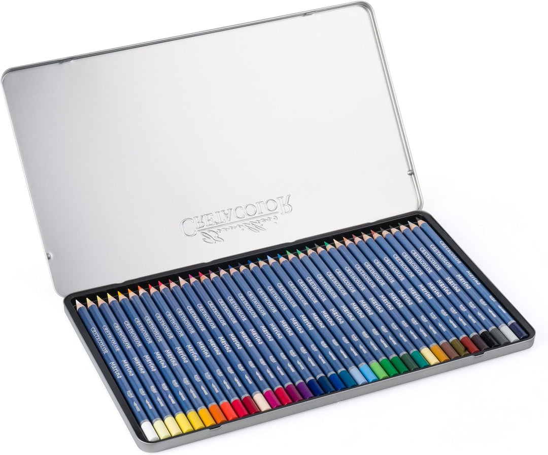 CRETACOLOR Marino, Aquarellierbare Künstlerstifte, Besonders Lichtecht, 36 Farben