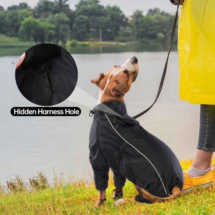 Hunderegenmantel, Wasserdichter Hundemantel mit Kapuze Regenmantel Kleiner Hund Wasserdichter Regenc