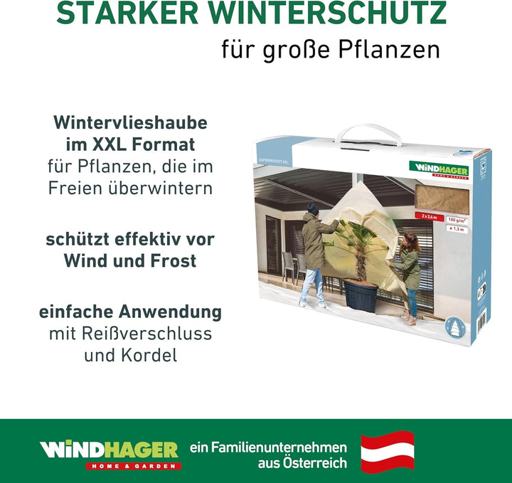 Windhager Winter-Vlieshaube Superprotect XXL, Kälteschutz, Frostschutz für Pflanzen, Abdeckvlies, Wi