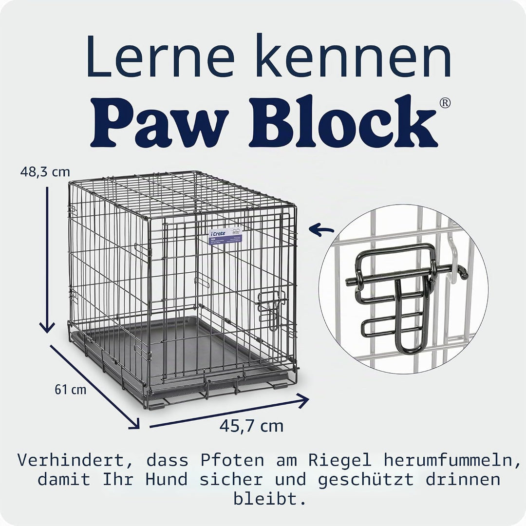 MidWest Homes for Pets iCrate Modell 1524 Hundebox, ca. 61 cm lang, mit Einzeltür, auslaufsicherer B