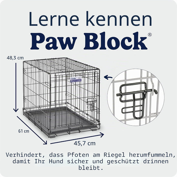 MidWest Homes for Pets iCrate Modell 1524 Hundebox, ca. 61 cm lang, mit Einzeltür, auslaufsicherer B