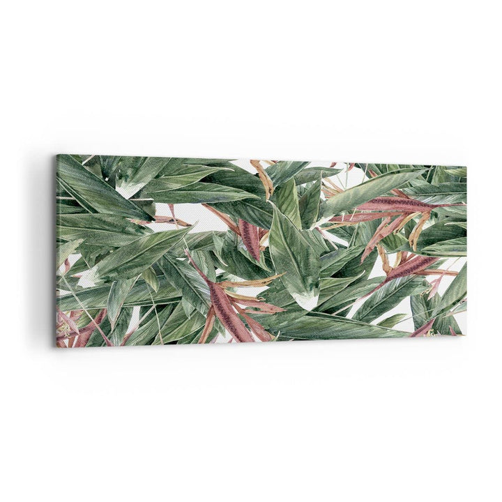 Wandbilder Dekoration Wohnzimmer Pflanze Blatt Blume Panorama Bilder auf Leinwand 120x50cm Leinwandb