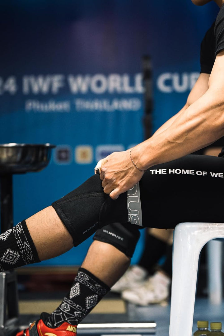 7mm Neoprene Knee Sleeves (Pair). Support for Men & Women, Weightlifting, Squats, Powerlifting, Snat