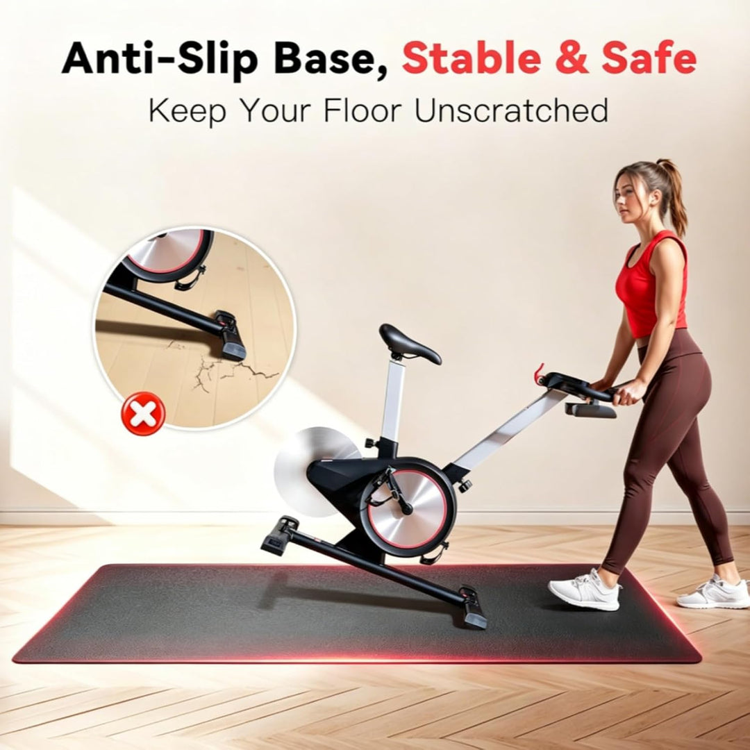 Bodenschutzmatte - rutschfeste Fitnessmatte für Laufband, Crosstrainer &amp; Fitnessgeräte, stossdämpfen