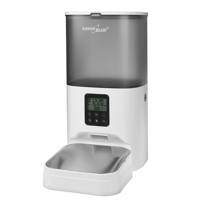 Green Blue Automatischer Futterspender für Haustiere 6 Liter | bis zu 8 Mahlzeiten pro Tag programmi