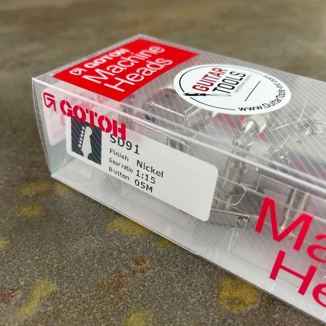 Gotoh Vintage Oval Knauf Tuner Nickel (6-in-a-line)