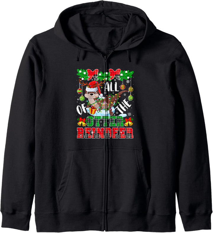 All Of The Otter Reindeer Christmas Santa Reindeer Otter Kapuzenjacke