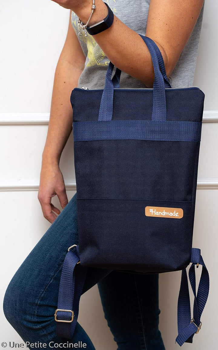 DIY Nähset/Nähpaket Rucksack/Shopper 37cm x 30cm dunkelblau