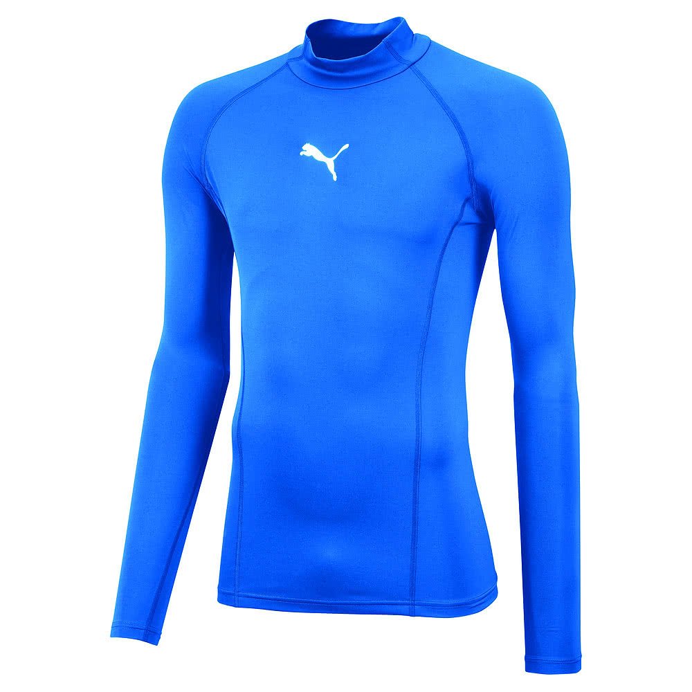 PUMA Herren Kompressionsshirt Liga Baselayer Tee LS Warm 655922 S Electric Blue Lemonade, S Electric