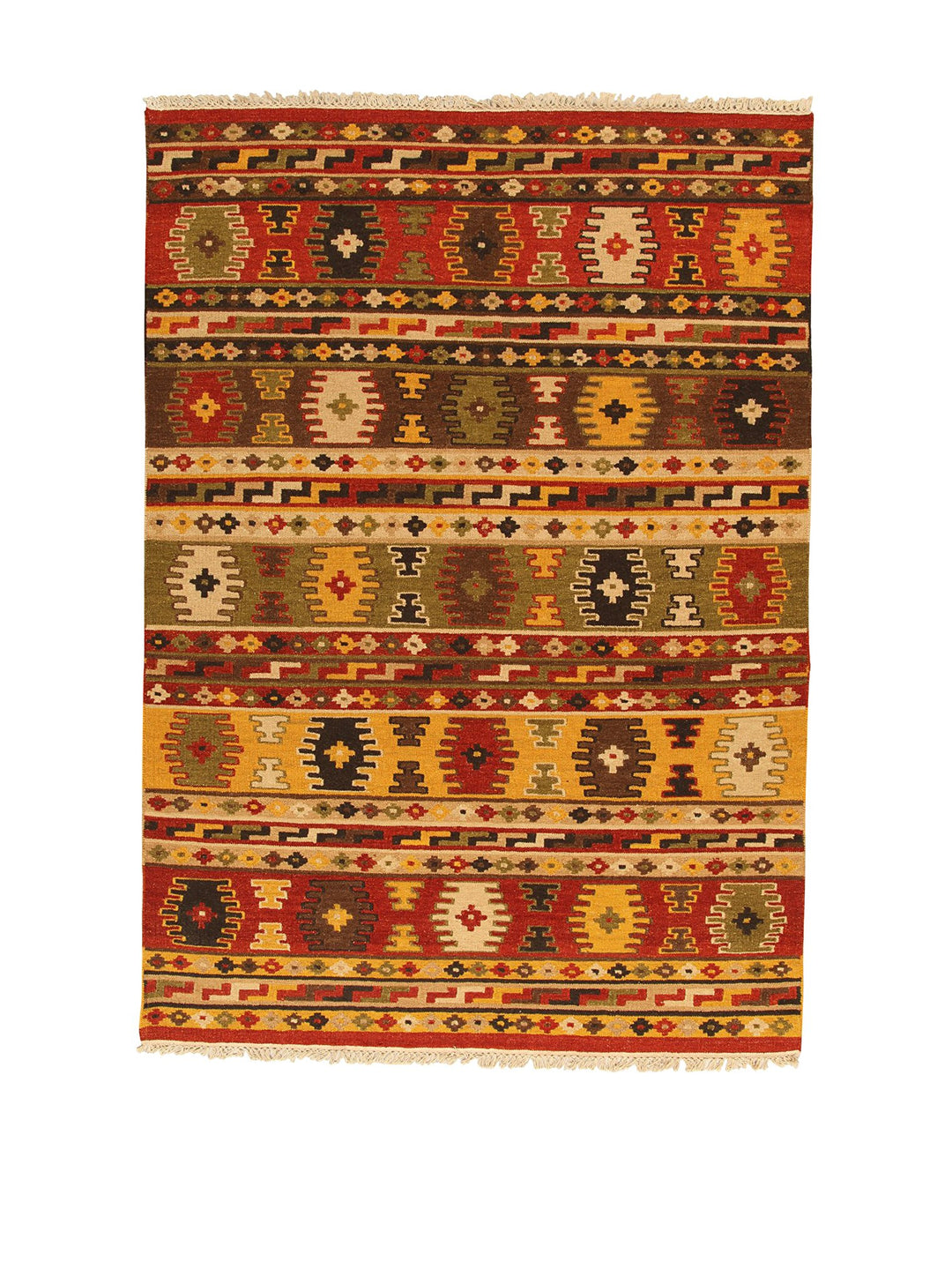 Kilim Carpets by Jalal Teppich Kilim Sivas 3 rot/mehrfarbig 60 X 120 cm 60 X 120 cm Rot/Mehrfarbig,