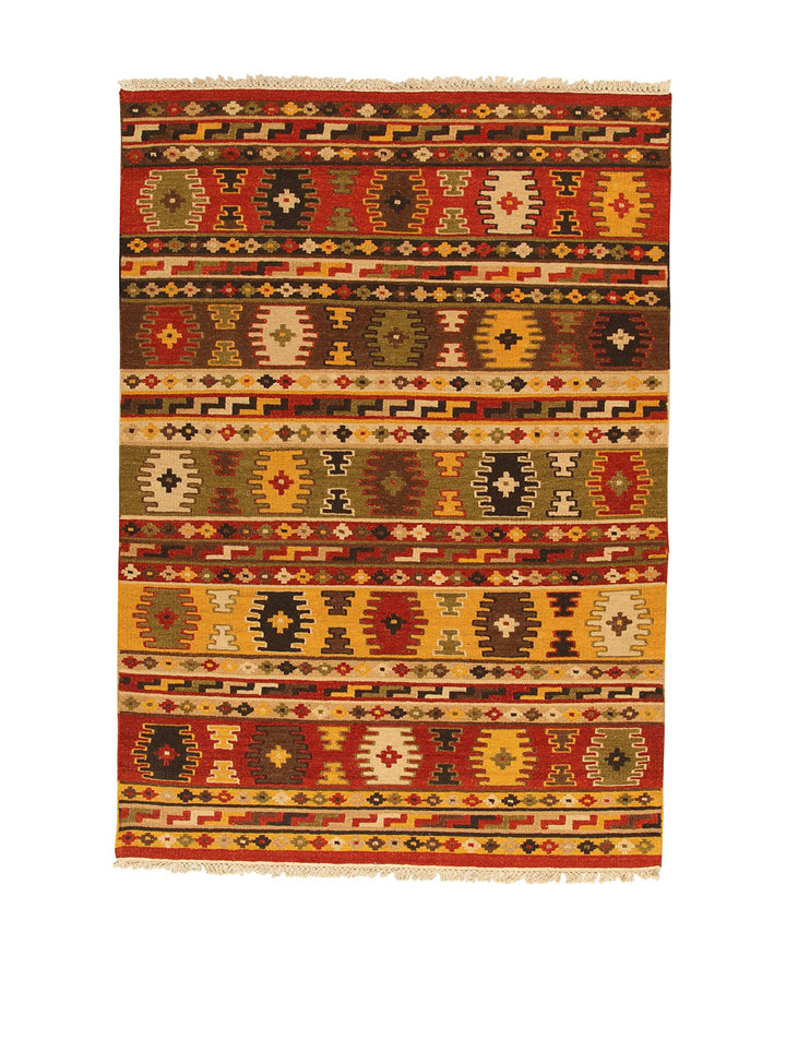 Kilim Carpets by Jalal Teppich Kilim Sivas 3 rot/mehrfarbig 60 X 120 cm 60 X 120 cm Rot/Mehrfarbig,