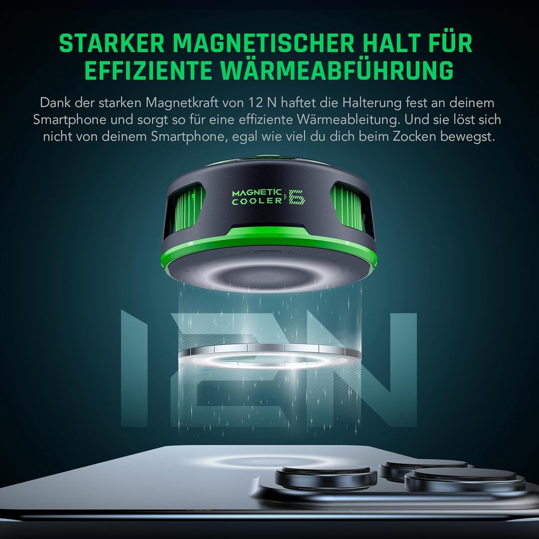 Black Shark FunCooler 6 Magnetic Phone Cooler für Gaming, Tragbarer Handy Kühler mit RGB-Beleuchtung