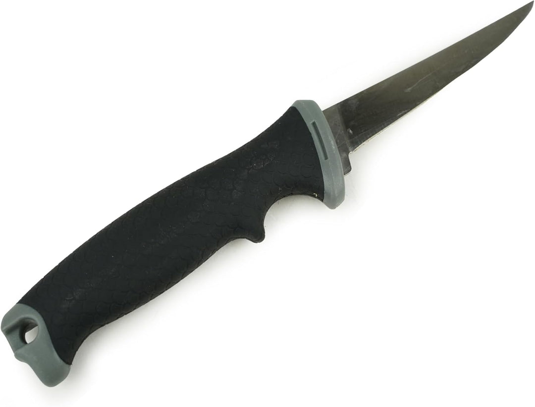 Fischfilet-Set – 4-teilig – Fischmesser – Filetiermesser – Entkalker und Schneidebrett mit Edelstahl