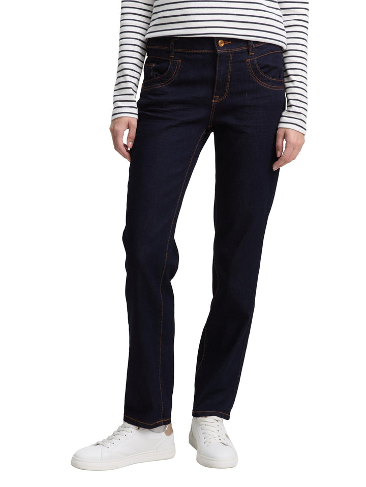 TOM TAILOR Damen Alexa Straight Jeans 25W / 32L 10138 - Rinsed Blue Denim, 25W / 32L 10138 - Rinsed