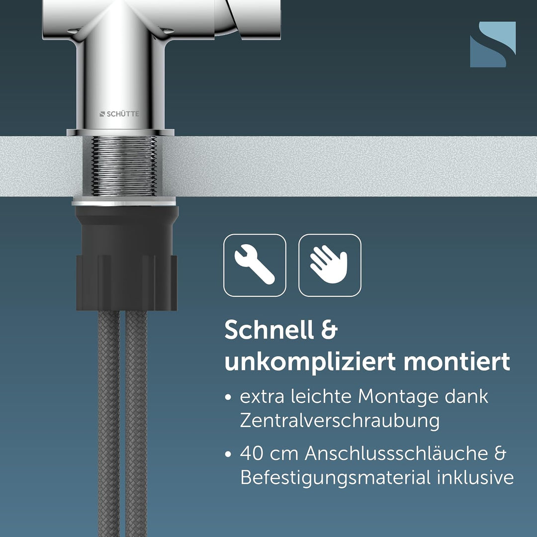 SCHÜTTE 79010 CORNWALL Waschtisch-Armatur, Chrom, Chrom