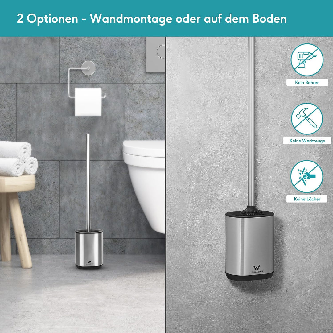 WEISSENSTEIN Klobürste Silikon - Flach &amp; Flexibel
