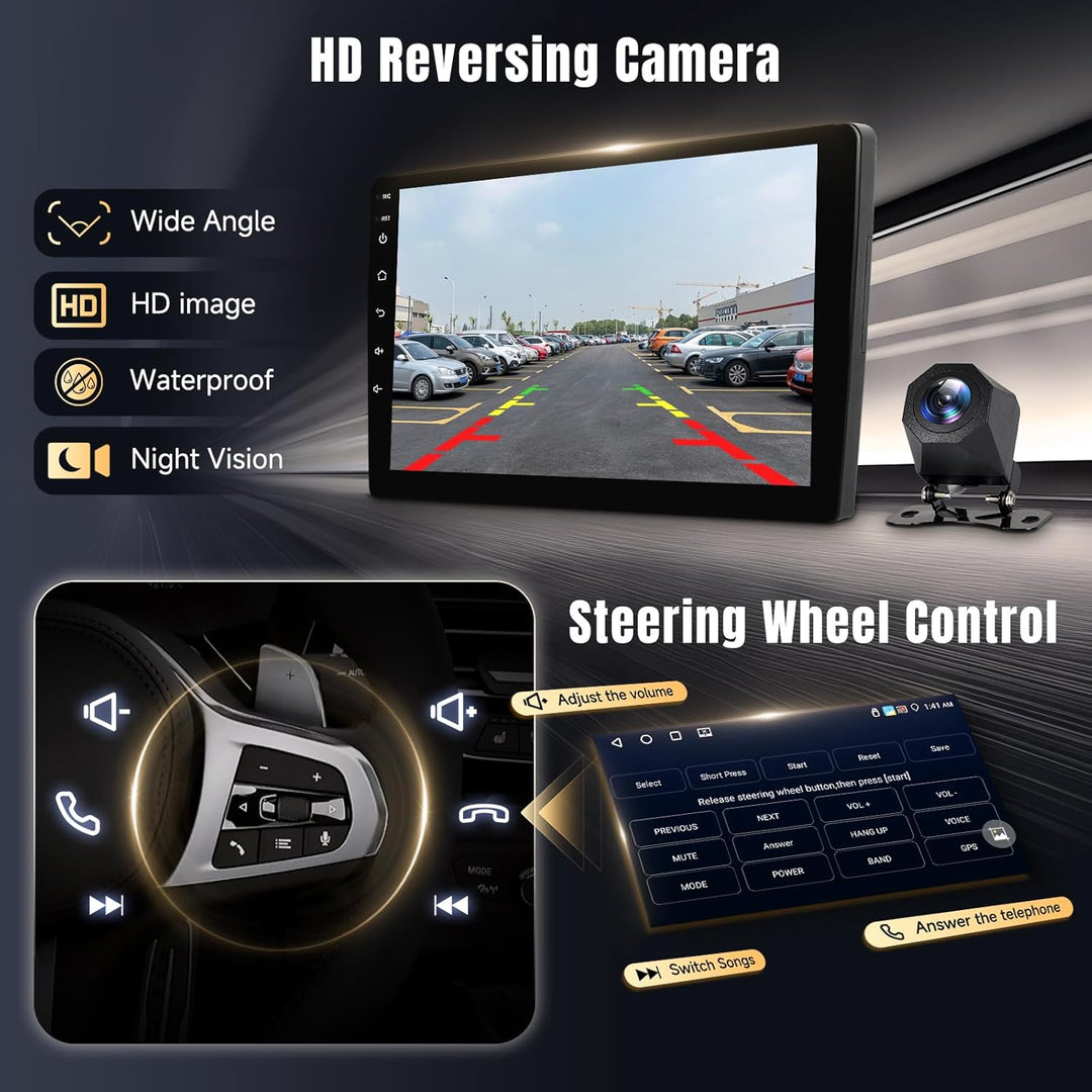 Podofo Carplay Android Autoradio für Peugeot 307 2002-2013,2G++64G,9" Touchscreen HiFi Android Auto