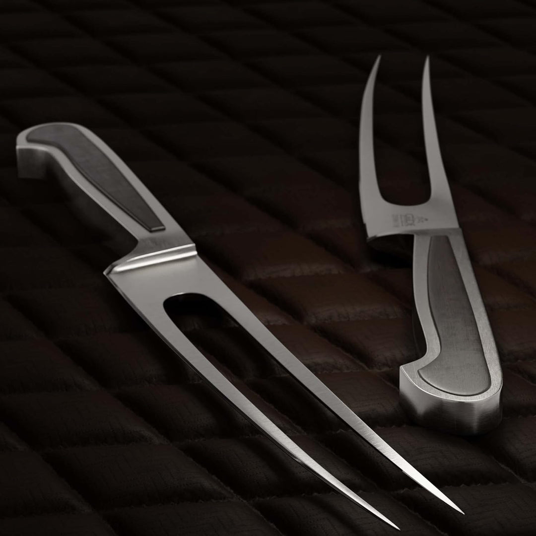 GÜDE Solingen - Fleischgabel geschmiedet, 18 cm, Grenadill, DELTA, Handmade Germany