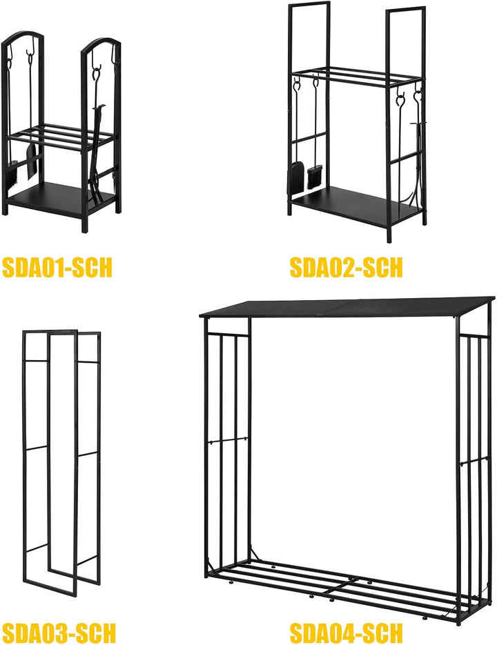 SoBuy SDA03-SCH Kaminholzregal Brennholzregal Kaminholzständer Feuerholzablage Feuerholzregal Kaminh