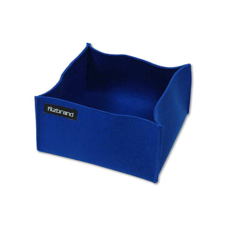 Dekoschale / Korb aus Designfilz von filzbrand, mittel, blau, Blau