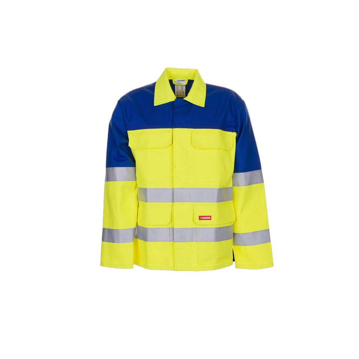 Grösse 64 Herren Planam Major Protect Warnschutz Jacke 1-lagig warngelb/kornblau Modell 5202 Warngel