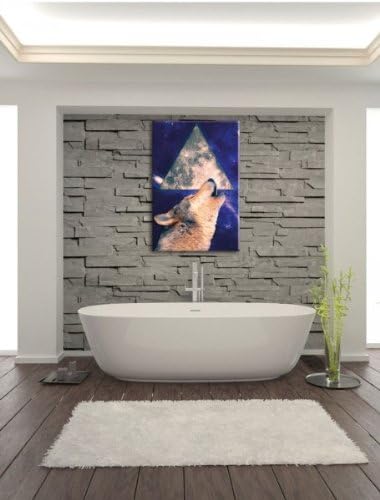 Howling Leinwandbild Bild auf Leinwand, XXL riesige Bilder fertig gerahmt mit Keilrahmen, Kunstdruck