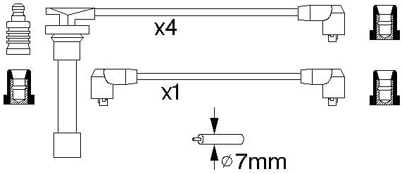 Bosch 0986356799 - Zündleitung - 5er Set