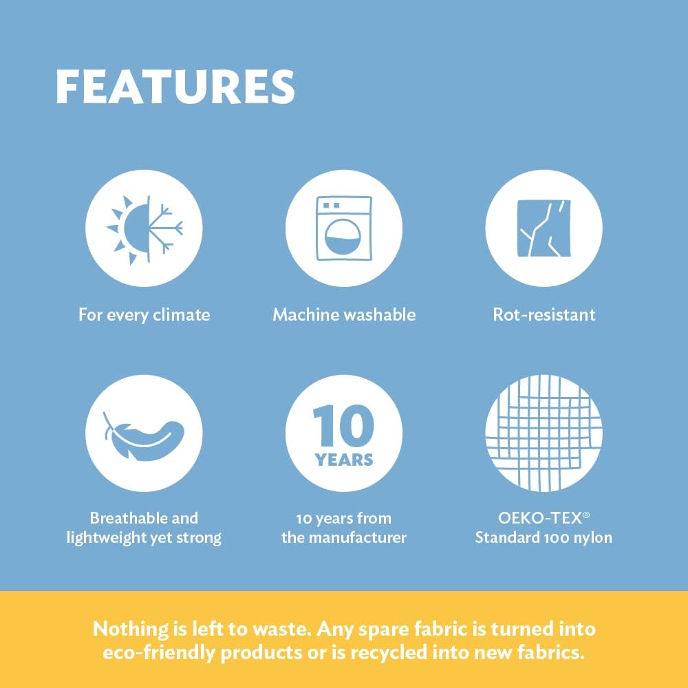 Ticket to the Moon Moonchair Hängesessel für Garten, Haus, Urlaub, Camping, Fallschirmseide, Nylon,