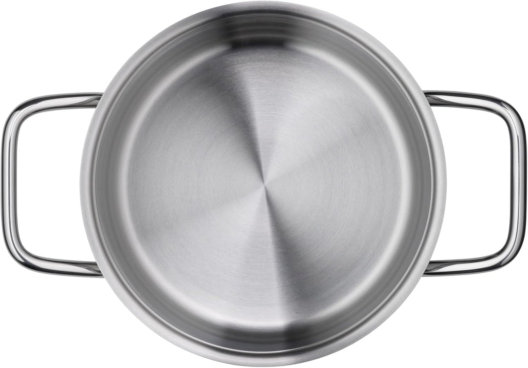 Silit Extra Cook, Kochtopf 16 cm mit Glasdeckel, Innenskalierung, breiter Schüttrand, hochwertiger,