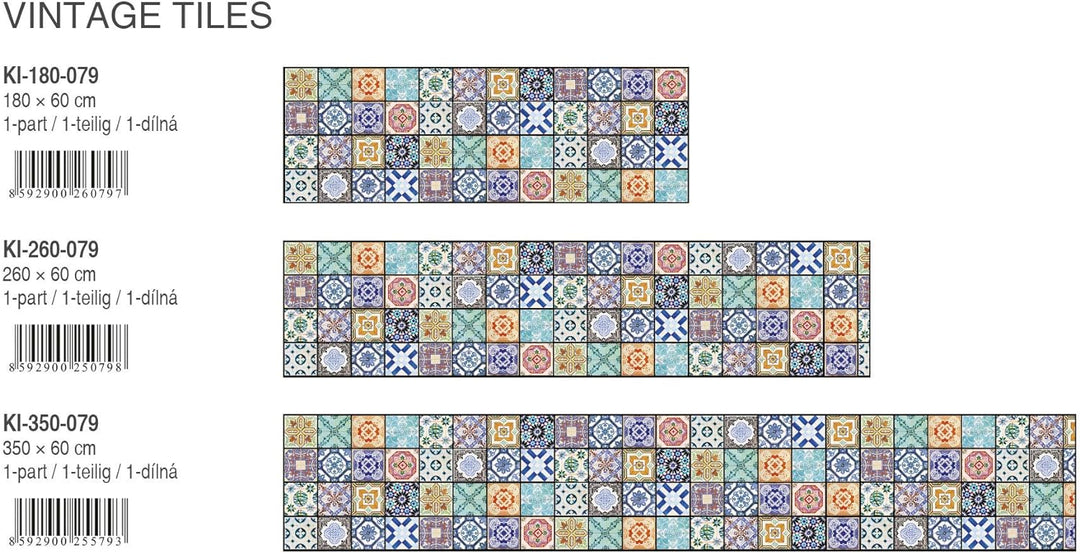 DIMEX Küchenrückwand Folie selbstklebend AZULEJOS | Klebefolie - Dekofolie - Spritzschutz für Küche