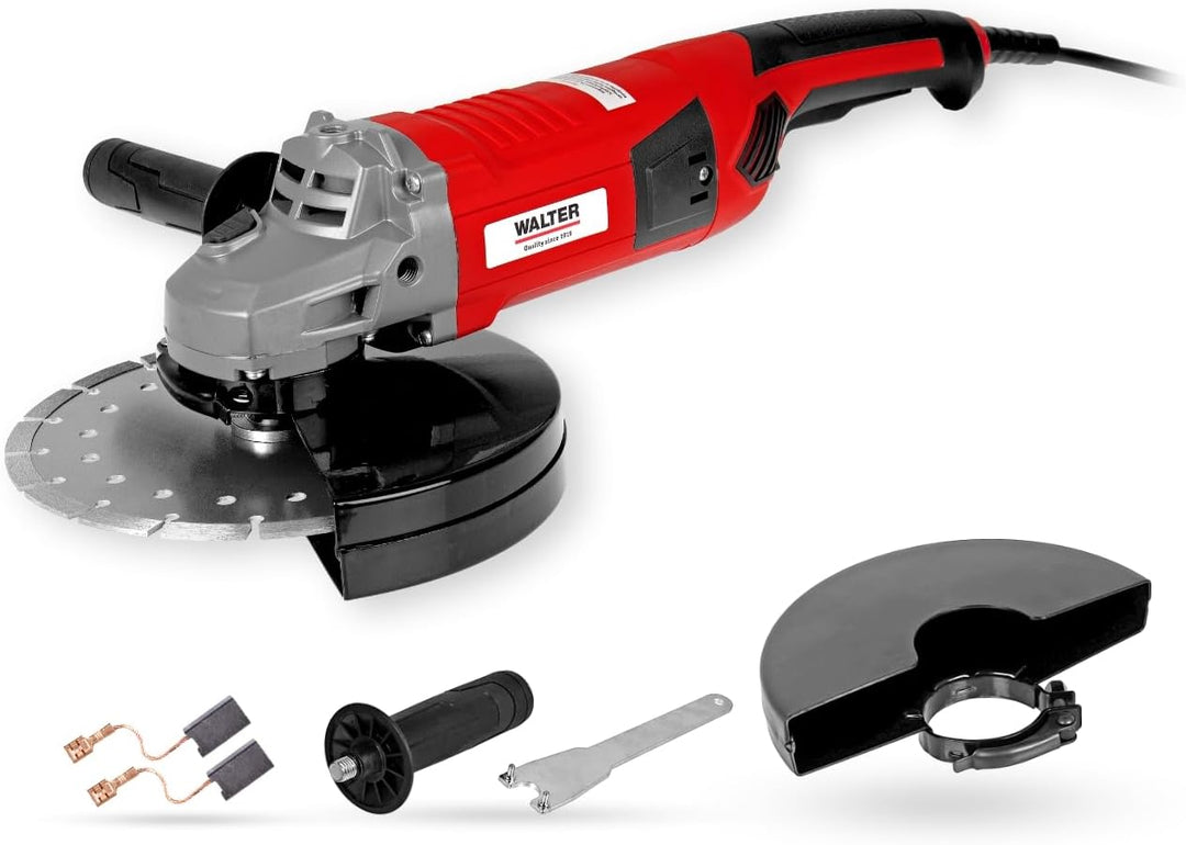 WALTER Winkelschleifer 2000 Watt, Scheiben-Ø: 230 mm, Polieren, Flexen, Flächen und Kanten schleifen