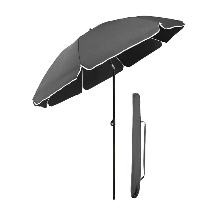 Sekey Sonnenschirm 160 cm mit Schutzhülle, Sonnenschirm Strand mit Neigungswinkel und Höhe verstellb