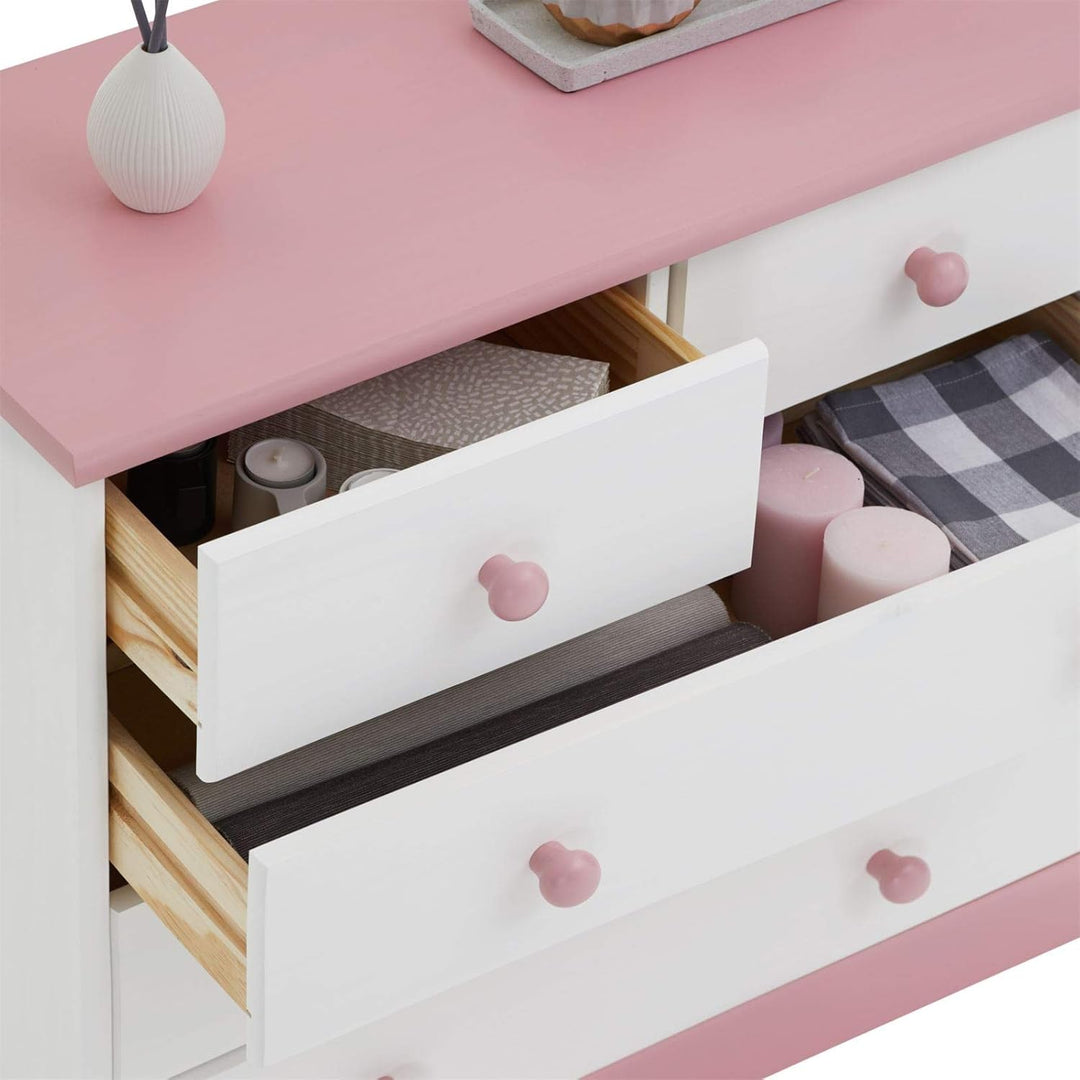 IDIMEX Kommode Rondo, schöne Anrichte mit 5 Schubladen, praktisches Sideboard aus massiver Kiefer in