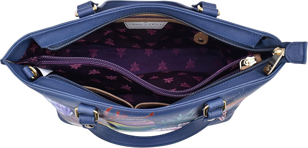 Anuschka Women's Echtleder Medium Tote - Handbemalte Handwerkskunst Mystical Reef, Mystical Reef