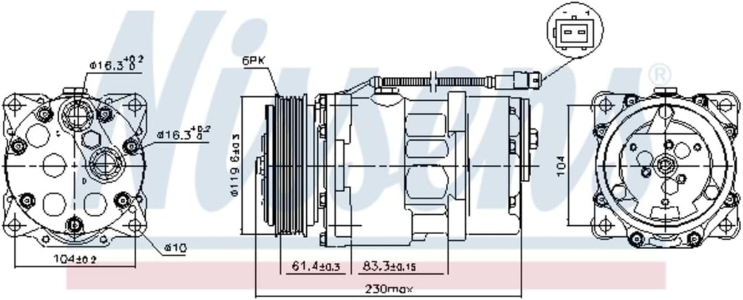 NISSENS 89055 Kompressor, Klimaanlage
