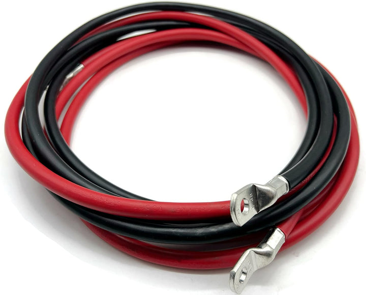 eXODA Batteriekabel Set 35 mm² 300cm mit Kabelschuhen M8 Rot und Schwarz 35 mm² 300cm M8 Rot Schwarz