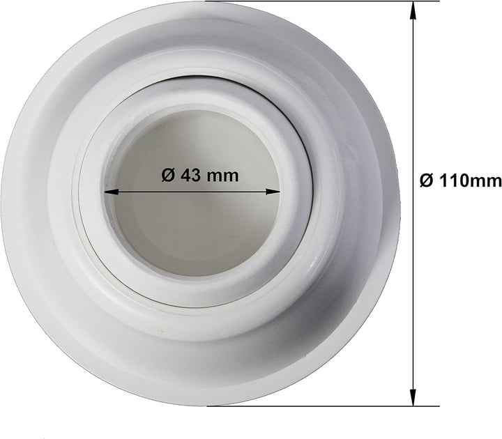 Gelenkfuss für Edelstahl Leiter Holm Ø 43 mm