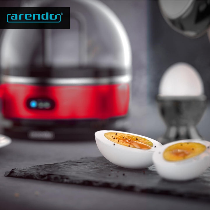 Arendo Sevencook Eierkocher 400 W – Edelstahl Design - 1-7 Eier - Egg Cooker - EIN/AUS-Schalter – 3
